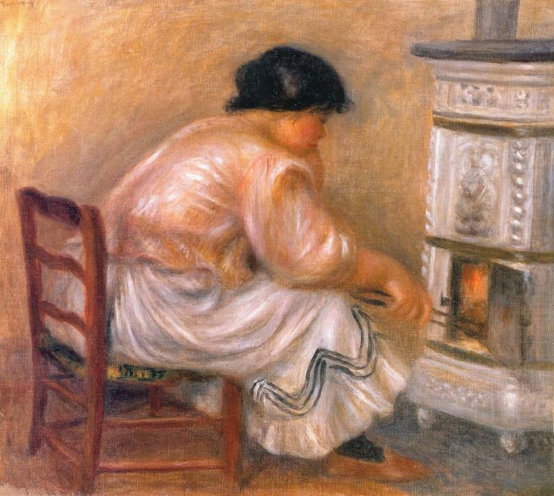 Pierre-Auguste Renoir Femme au coin du poele china oil painting image